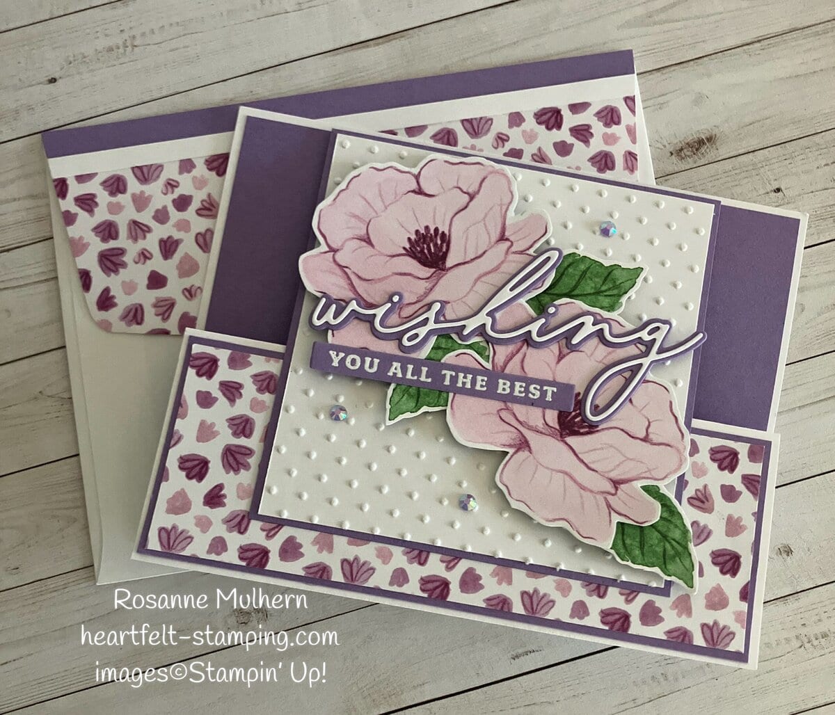 Standing Z Fold Birthday Card Heartfelt Stamping